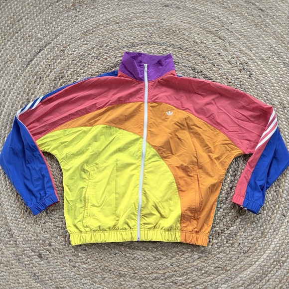 adidas Other - Adidas Originals Pride Off-Center jacket Rainbow Windbreaker Size Large